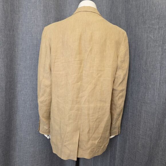 The Territory Ahead Linen Blazer Men's 42L Camel/Tan Jacket 2 Button - Picture 12 of 12